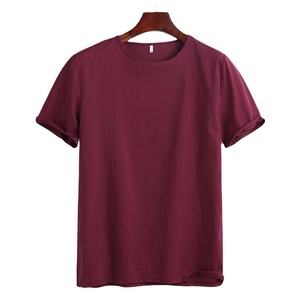 เสื้อยืดผ้าฝ้ายเรียบสีพื้น คอโอ ทรงเข้ารูป ระบายอากาศได้ดี เหมาะสำหรับออกกำลังกาย คุณภาพสูง แขนสั้น สั่งทำได้ - Product Image 1