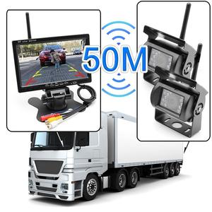 12V 24V không dây không thấm nước 18ir tầm nhìn ban đêm sao lưu máy ảnh 7 inch màn hình không dây xem phía sau hệ thống lái xe hỗ trợ đảo chiều xe - Product Image 5