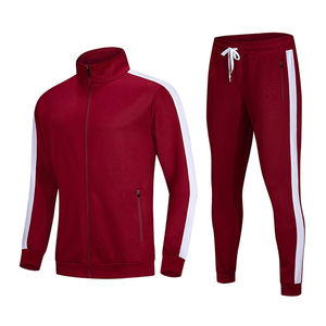 Nuevo Chándal Deportivo 2026 de la Mejor Calidad con Logotipo Personalizado y Franjas Laterales para Hombre, Ajuste Entallado, Spandex, Poliéster, Chándal de Entrenamiento en Blanco OEM - Product Image 1