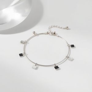 Minimal Yellow <b>Gold</b> 18K Round Charm <b>Bangle</b> Bracelet with Adjustable Extension Luxury Modern Fine Jewelry OEM - Product Image 2