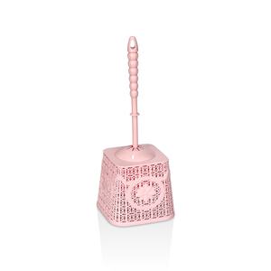 Ensemble de brosse de toilette en plastique écologique tricotée durable avec support décoratif, design traditionnel pour un nettoyage efficace de la salle de bain - Product Image 3