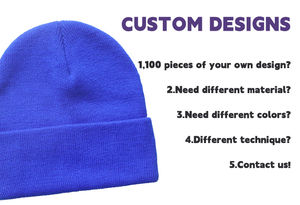 Gorro de punto de lana 100% multicolor unisex, gorros cálidos de invierno con patrón de lazo, logotipo personalizado para ropa de playa y viajes - Product Image 5