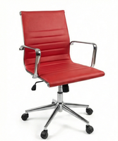 Chaise de bureau exécutive moderne avec cadre et accoudoirs pivotants réglables en acier inoxydable pour espace de travail