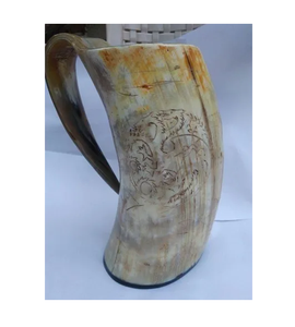 Chope en corne de buffle, gobelet médiéval personnalisé, corne à boire artisanale, chope à bière en corne, vente à chaud - Product Image 5