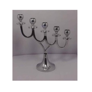 Portavelas de aluminio Menorah para restaurante, boda, hogar, centros de mesa, artículo decorativo, menorah multicolor - Product Image 5