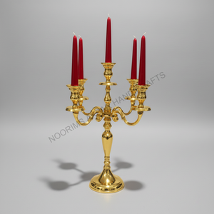 Candelabro plateado de 5 brazos, candelabro de aluminio hecho a mano, centro de mesa, boda, hogar, Hotel, decoración de Navidad, fábrica al por mayor - Product Image 2