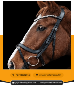 Accesorios de cuero para montar decorativos elegantes personalizados, brida de caballo tipo occidental para caballete de la India, brida plegable de cuero - Product Image 3