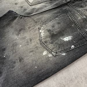 กางเกงยีนส์ขาตรงขากว้างสำหรับผู้ชาย - Product Image 4