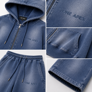 ชุดวอร์มผู้หญิง ONE APEX ทรงปกติ ซิปยาวทั้งตัว สีเขียวฟอเรสต์ ผ้าคอตตอนหนา 100% แห้งเร็ว - Product Image 5