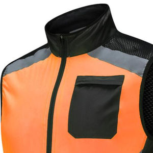 Gilet de sécurité en polyester haute visibilité, logo personnalisable, respirant, imperméable, classe 2, réfléchissant, LED clignotante pour les activités de plein air - Product Image 6