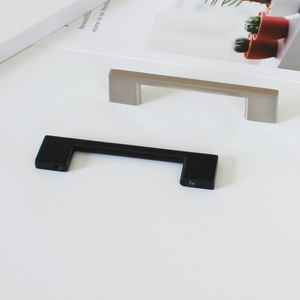 Heavy Duty Zinc Alloy Bar Furniture Handles Drawer Pulls Contemporary Design Eco-Friendly Brushed Nickel <b>Black</b> Home Office - Product Image 3