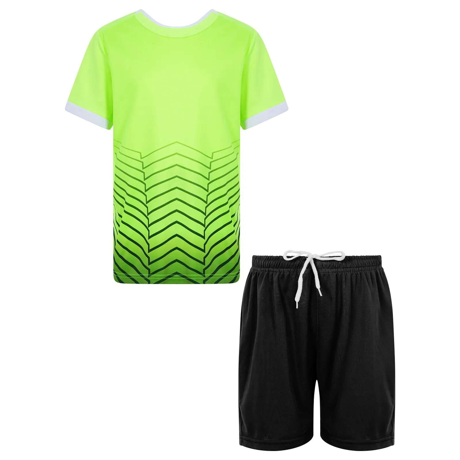 Kinder Jungen Mädchen Fußball Kleidung Set Fußball Training Uniform Sporta nzug Kurzarm Atmungsaktives T-Shirt mit Shorts Sportswear