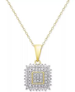 เครื่องประดับเพชรจากทิเบตสำหรับทั้งชายและหญิง0.5ct แล็บปลูกเงินทิเบตเจียระไนเพชรที่ยอดเยี่ยม14K ชุบทองสไตล์คลาสสิกจี้เสน่ห์สร้อยคอ - Product Image 1