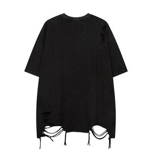 Logo personnalisé Designer plaine de haute qualité 2024 T-shirts en gros vierge en détresse Vintage hommes T-Shirt - Product Image 4