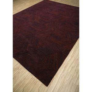 พรมขนสัตว์ทอมือลายเรขาคณิต Tahn-7078 สีแดงและสีส้ม ขนาด 9x12 ฟุต ทอแบบเรียบ สำหรับห้องนั่งเล่นและทางเดิน - Product Image 2