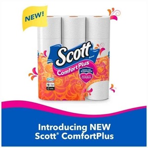 SCOTT comfortplus กระดาษชำระเยื่อไม้ไผ่ม้วนมาตรฐาน4แพ็ค9ม้วน36ซักได้นุ่มและไม่มีแกนแข็งแรง - Product Image 2