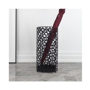 Classic Metal <b>Umbrella</b> Stand with Elegant Iron Design Perfect for Entryways Homes Hotels and Office Lobbies - Product Image 2