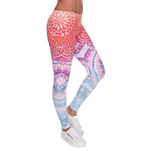 Mallas personalizadas de alta calidad para mujer, Leggings de Fitness con estampado sublimado, poliéster, licra, precio al por mayor, con servicio OEM 2023 - Product Image 1