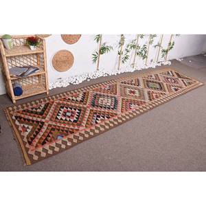 Alfombra de lana de área grande Bohemia Vintage 9x12 rectángulo estilo Kilim 10mm respaldo de látex geométrico Beige-para decoración de habitación de pasillo - Product Image 2