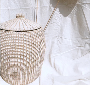 Cesta de Ratán Blanqueada con Tapa, Superventas - Product Image 3