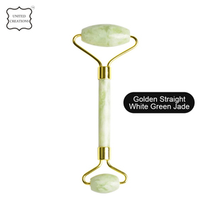 ชุดลูกกลิ้งนวดหน้าลูกกลิ้งหยกธรรมชาติสีเขียว2025บรรจุในกล่อง - Product Image 2