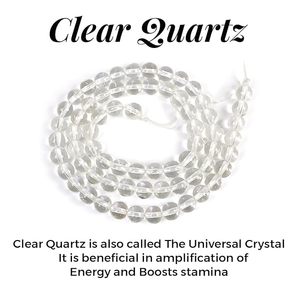 Cuentas sueltas de piedra AAA de cuarzo transparente Natural, hebra de cuentas de cristal redondas de 8 mm para fabricación de joyas, pulseras surtidas - Product Image 2