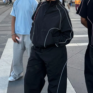 Ensemble de survêtement décontracté pour homme à capuche d'hiver Polyester/coton polaire Deux pièces Respirant - Product Image 5