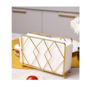 Support de mouchoirs en fil métallique minimaliste élégant pour salon, bureau à domicile et cuisine avec structure en fil métallique solide - Product Image 3