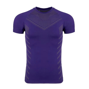 Customizable Quick Dry Men's Rash Guard Short Sleeve Fitness <b>Compression</b> <b>Shirt</b> Spandex/Nylon 180g Fabric for Gym Workout Muscle - Product Image 2