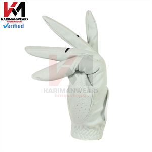 Gant de golf pour homme de qualité professionnelle, blanc, qualité supérieure, cuir de cabretta, imperméable, bracelet élastique en coton - Product Image 3