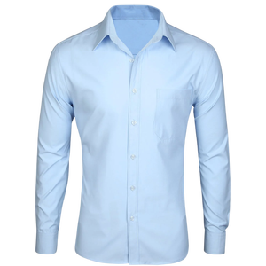 Camisa de Vestir Premium para Hombre, Azul Claro, Corte Entallado, Manga Larga, con Botones, Formal, para Oficina, Negocios, Bodas, Fiestas, Elegante y Clásica - Product Image 4