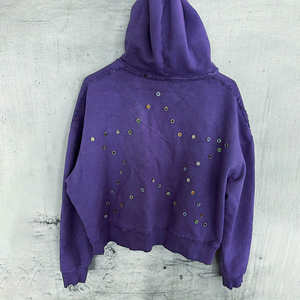 Sweat à capuche en molleton vintage noir personnalisé pour homme, vestes élégantes d'hiver, épaules tombantes, sweat à capuche délavé à l'acide - Product Image 4