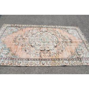 Orange Bleu Vintage Turc Classique Écologique Moyen Pile Laine Tapis 4.9ft X 8.8ft Patchwork Motif Plat Armure Salle À Manger - Product Image 3