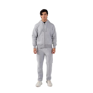 Sweat à capuche zippé pour homme en molleton de coton, fermeture éclair intégrale, sweat-shirt à capuche chaud, décontracté, streetwear d'hiver, haut pour un usage quotidien - Product Image 1