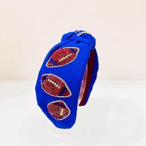 Bandeau indien artisanal élégant avec perles en forme de boule, nœud supérieur, perles brunes avec des perles vertes, bandeaux de qualité supérieure - Product Image 2