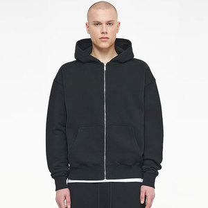 Sweat à capuche surdimensionné rétro à épaules tombantes en molleton noir doux imprimé dessin animé personnalisé en gros pour l'hiver, 340g, pour hommes et femmes - Product Image 6