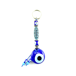 Llavero con Mosquetón DAFNI BIG PAZAR con Cuentas de Ojo Turco - Diseño 3D de Aleación de Moda con Puntas Esmaltadas Únicas e Impresión en Relieve - Product Image 6