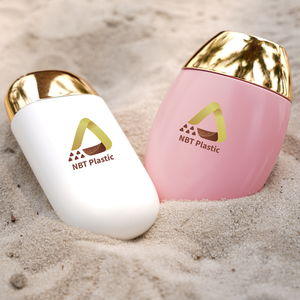 Botella de protección solar de plástico HDPE con logotipo personalizado NBT de alta calidad, diseño de belleza blanco o rosa para mujer - Product Image 2