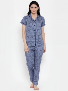 Venta al por mayor Vestidos de Noche Niñas Ropa de Dormir Pijama de Dos Piezas Conjunto Pijama de Algodón Satinado Diseñadores Pijamas Para Mujeres Traje de Noche - Product Image 4