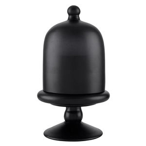 Cloche à bougie en verre noir moderne avec support, dôme de présentation de bougie de luxe pour la décoration de la maison - Product Image 3
