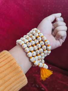 ดอกทิวลิป (ดอกทิวลิป) ลูกปัดสวด108มาลารามนาใบโหระพาศักดิ์สิทธิ์มาลาสิ่งประดับกระทำสมาธิของกระต่ายป่าสร้อยคอผูกลูกปัดไม้ลูกประคำมาลา - Product Image 6