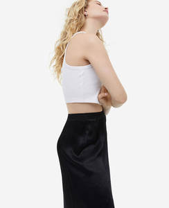 T-shirt court Y2K été 2026 de haute qualité 100 % coton respirant, t-shirt uni sexy en tissu tricoté anti-boulochage - Product Image 3