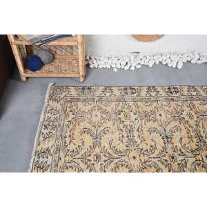 Alfombra Turca de 4,5x8,4 pies, Alfombra de Lana Beige con Diseño de Camuflaje - Product Image 5
