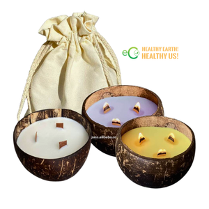 Tazón de vela de coco natural-Cera de soja perfumada-Venta al por mayor ecológica de Vietnam - Product Image 6
