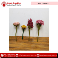 Bunga Wol Felt Kecil DIY Dekorasi Dinding Buatan Tangan Kualitas Premium Hari Ibu Hari Ayah Halloween Paskah Imlek
