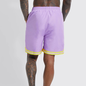 Pantalones cortos de sudor informales de verano para hombre, pantalones cortos de cintura media transpirables de secado rápido con patrón sólido a la moda para hombre - Product Image 2