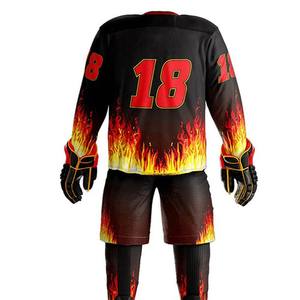 Ensembles d'uniformes de hockey sur glace pour hommes de haute qualité à manches longues personnalisables légers respirants réglables confortables - Product Image 3