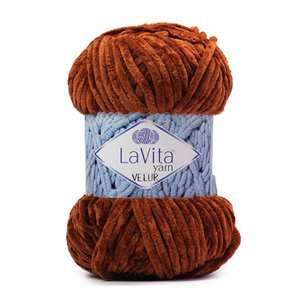 Lavita 100% Poliéster Terciopelo Hilo de tejer a mano Colección 4135 100g Estilo de patrón elegante de alta resistencia - Product Image 1