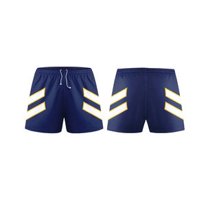 Pantalones cortos reversibles por sublimación personalizados, pantalones cortos de rugby unisex de malla transpirable de secado rápido fino para verano - Product Image 4