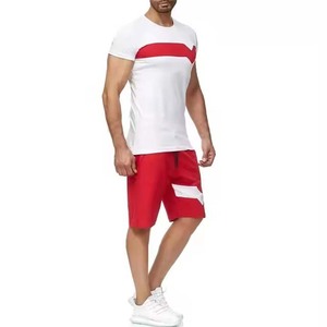 Ensemble de vêtements de sport deux-pièces pour hommes, sweat-shirt et short à col rond avec logo personnalisé, tenues de jogging de style pour hommes, vente en gros OEM - Product Image 5
